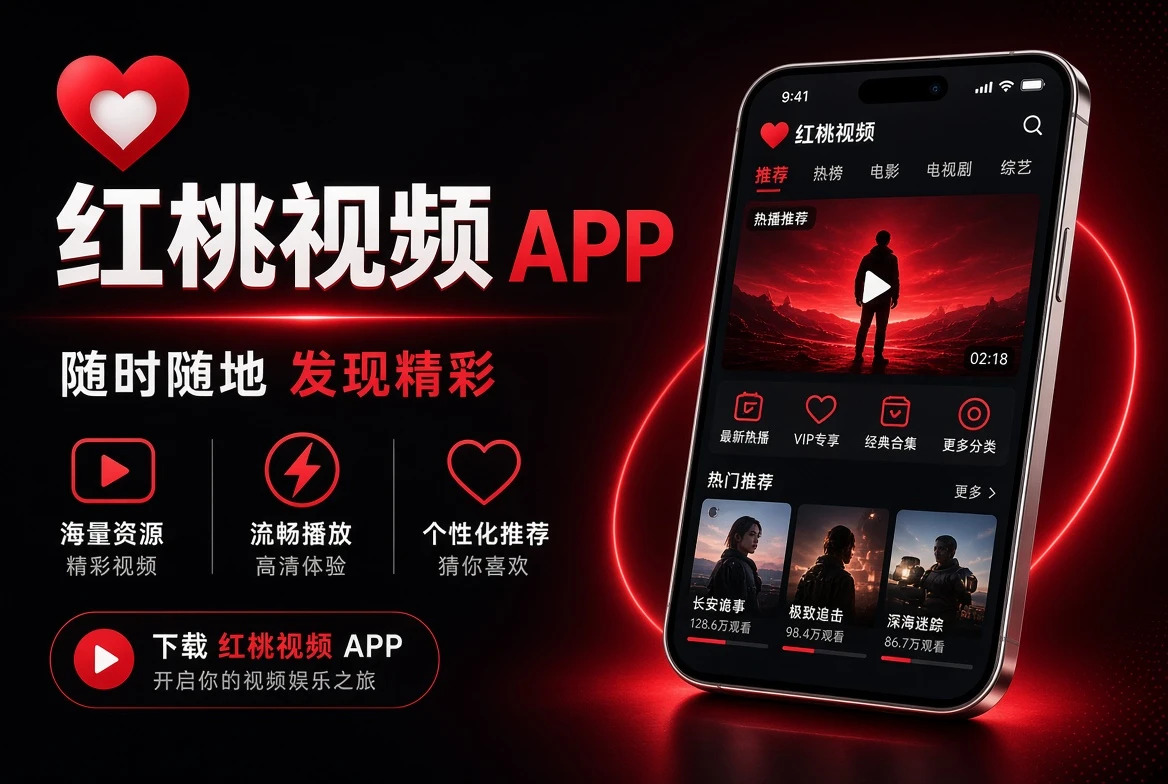 红桃视频APP界面示意